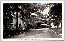 Norlina North Carolina~Hotel Norlina From Road B&W~Vintage Postcard picture