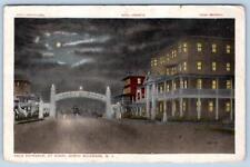 1917 NORTH WILDWOOD NJ ARCH ENTRANCE NIGHT HOTELS PA CROMWELL LAFAYETTE POSTCARD picture