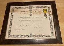 1957 French Military Medal & Certificate for Valuer Discipline (Stained/ Damage) picture