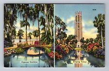 Cypress Gardens FL-Florida, Cypress Gardens, Bok Tower, c1953 Vintage Postcard picture