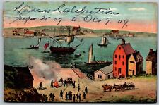 Hudson Fulton Celebration New York 1909 Postcard Harbor View Boats picture
