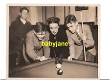PATRICIA MORISON ORIGINAL 8X10 PHOTO PLAYING POOL 1940's w/ CHILDREN FOR CHARITY picture