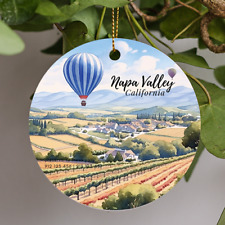 Napa Valley California, Wine Country Souvenir, Gift, Ceramic Christmas Ornament picture