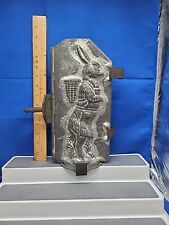  Vintage Walking Rabbit W/ Basket Chocolate Candy Cake Mold # 10 Stamped picture