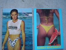 Sexy Florida Postcards promoting Heineken Beer and Watermelon - lot of 2 picture