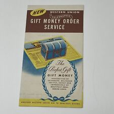 1951 Western Union Telegraphic Gift Money order Service Brochure Pamphlet Flyer picture
