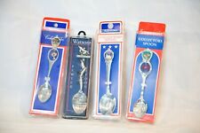 Lot of 4 Souvenir Collector Spoons, Aruba, Washington, Maryland, Watsons Pewter picture
