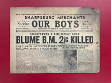 Sharpsburg Merchants June 6, 1945 - Blume B.M. 2/c Killed picture
