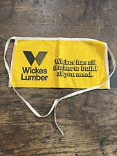 Vintage Wickes Lumber apron advertising vtg patina farm barn americana usa picture