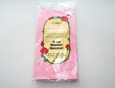 VTG NOS CA Reed Plastic Lined Dusty Rose Tablecloth 54