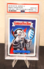 Topps Garbage Pail Kids Brent Engstrom AutoGraph PSA 10 Nasty Nick / Bloody Bram picture