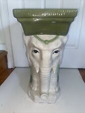 Vintage Elephant Ceramic Side Table  /Planter Large Unique Decorative Elephant picture