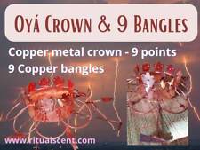 Oya Crown and 9 bangles/manillas set - Copper Metal - Orisha Iyansan Yanza picture