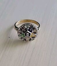 Vintage Order Of The Eastern Star 10gf Sterling Siver Ring Sz6.5 picture