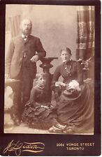 c.1880's Cabinet Card Family Portrait w Boy in Dress?  ~J. Dixon Toronto picture