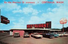 Walt's Triangle Drive-In Restaurant - Centralia Washington WA - Postcard picture