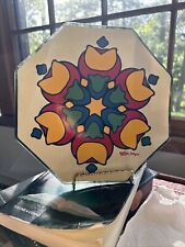1960's Peter Max Psychedelic Pop Art Glass Octagon Hippie Psych 10 Inch Plate picture