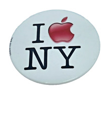Apple Computers I Heart Love NY New York Vintage Y2K Pin Button Macworld 2001 picture