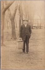 c1910s RPPC Photo Postcard - Young Man in Suit 