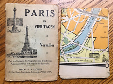 1952 PARIS FRANCE pamphlet MAP Versailles written In GERMAN  picture