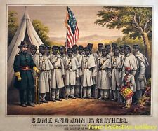 Civil War Colored Troops Recruitment Broadside - Historic Art Print picture