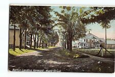Old Vintage 1908 Postcard of Barton Landing Vermont Maple Street picture