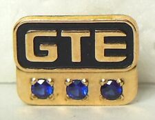GTE General Telephone & Electronics Co. 1/10 10K employee service award tie pin picture