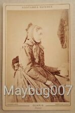 Antique Cabinet Card Photograph Zurich, Switzerland Costume Advertising History picture