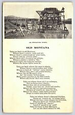 Postcard Irrigation Wheel, Old Montana Poem, Chas E Morris, c1909 picture
