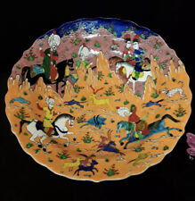 Vintage Kutahya Turkey Elsam Akdeniz Gini Hand Painted Pottery Bowl/Plate 12.5” picture