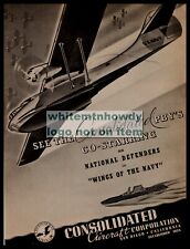 1939 CONSOLIDATED AIRCRAFT PBY Catalina Airplane Plane Aviation PRINT AD picture