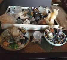 Lot Of Mixed Crystals, Polished Rocks, Stones & Beads, Different Sizes & Shapes picture