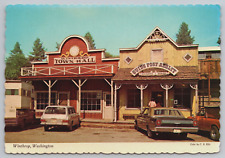 Winthrop WA Town Hall Guide Post Realty Store Front Cars 6x4 Vtg Postcard B12 picture