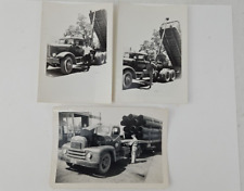 Lot of 3 Men by VINTAGE INTERNATIONAL DUMP TRUCKS RARE Photos c1940's-50's (30) picture