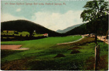 PC GOLF, GREEN BEDFORD SPRNGS GOLF LEFT, Vintage Postcard (b45380) picture