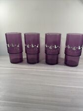 Tupperware Acrylic Tumblers Purple Jewel Tone Life's A Party Set of 4 New picture