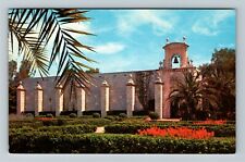 Miami, FL-Florida, Ancient Spanish Monastery, Bell, Vintage Postcard picture
