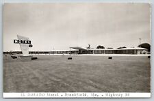 Brookfield Missouri~El Dorado Motel~Roadside Highway 36~1950s RPPC picture