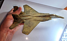 Fighter Plane Brass Vintage Jet Model airplane Solid Air Navy Brass F-15 Eagle picture