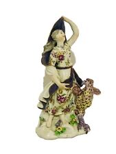 Antique 18thC Bow Hand Painted Porcelain Figurine (AIR) From The 4 Elements 8.5” picture