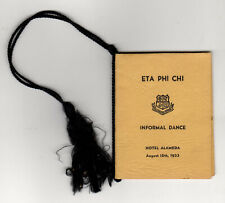 wd5  1933 Eta Phi Chi Dance Card Hotel Alameda  picture