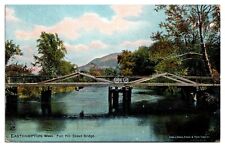 Antique Fort Sill Street Bridge, Bicycle, Easthampton, MA Postcard picture