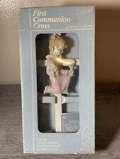 Roman Inc. The Valencia Collection Glazed Porcelain Baby Pink Girl Cross picture