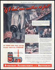 1935 EVEREADY FLASHLIGHTS & BATTERIES Elephant Caught on Camera Vtg PRINT AD picture
