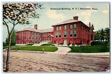 c1910 Electrical Building WPI Exterior Building Worcester Massachusetts Postcard picture