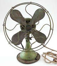 Green Antique Western Electric Table Desk Cage Fan Rotating picture