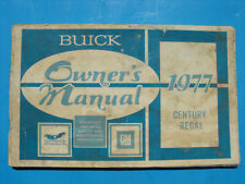 1977 BUICK CENTURY REGAL ORIGINAL OPERATOR OWNERS MANUAL USED. picture