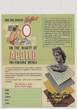 Bi-Fold Advertising Postcard - Apollo Metal Works Chicago Illnois picture