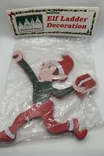 Vintage Climbing Elf Wood Wooden Christmas Decor Hanging NO LADDER New NOS picture