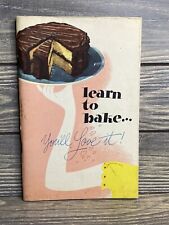Vintage Cookbook Learn To Bake You’ll Love It 1947 General Foods Inc picture